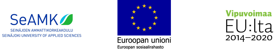 Kolme logoa:
Seinäjoen ammattikorkeakoulu
Euroopan sosiaalirahasto
Vipuvoimaa EU:lta